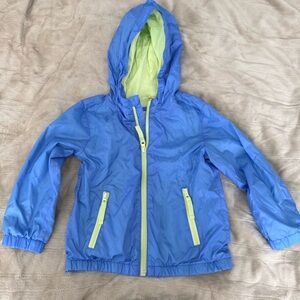 Blue and Green Hooded Jacket